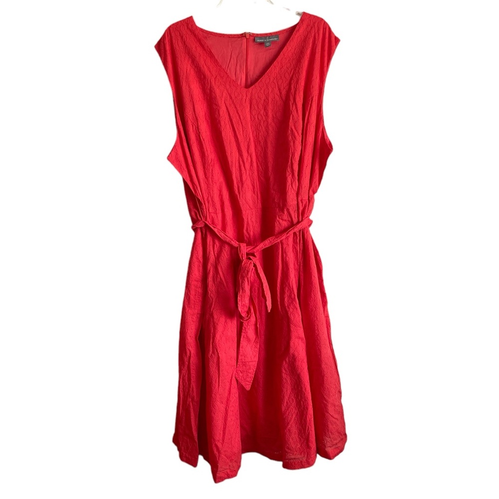 JESSICA LONDON Sleeveless Women’s Dress Color Red Size 28W